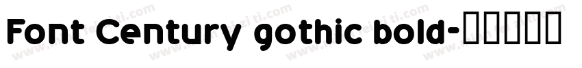 Font Century gothic bold字体转换